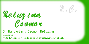 meluzina csomor business card